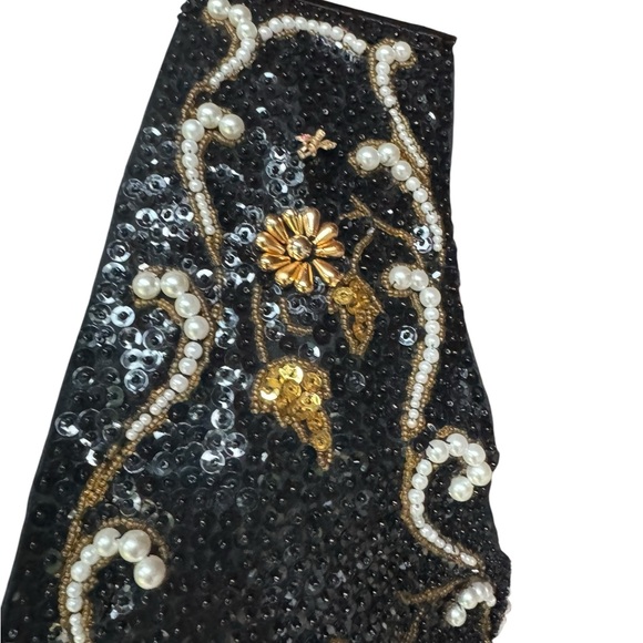 1980s Chantik Pearl, Beaded, Sequin Adorned Rayon Vest - Picture 2 of 6